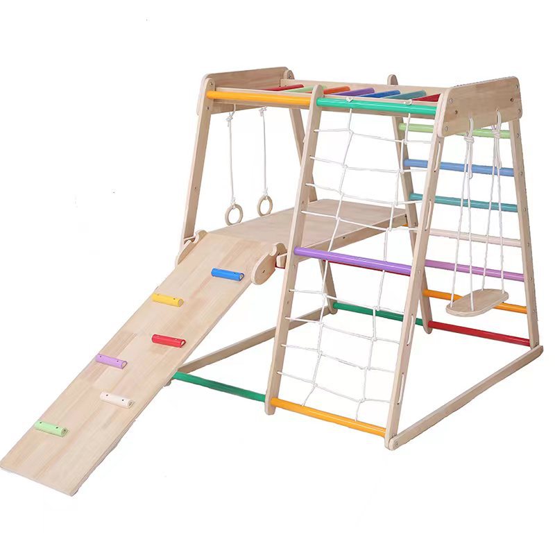إطار تسلق خشبي للأطفال مع زحلي - مراجعة Kids Education Park وسعره