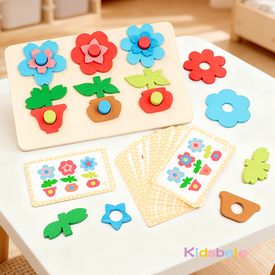 لعبة ألغاز على شكل زهرة خشبية  - مراجعة Kids Education Card وسعره