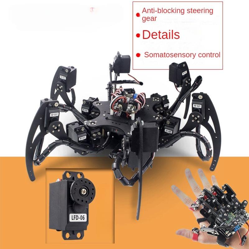 18 DOF الألومنيوم Hexapod العن - مراجعة Coding Robot Toy وسعره