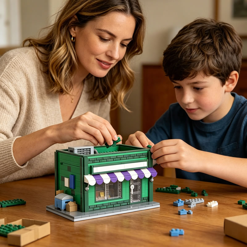 مكعبات بناء MOC، نموذج متجر شا - مراجعة Kids Education Card وسعره